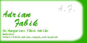 adrian fabik business card