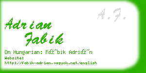 adrian fabik business card